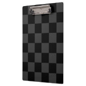 Klassiek Modern Zwart & Rokerig Zwart Checkerboard Klembord (Links)