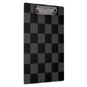 Klassiek Modern Zwart & Rokerig Zwart Checkerboard Klembord (Rechts)