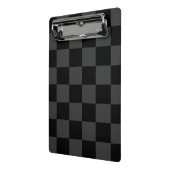 Klassiek Modern Zwart & Rokerig Zwart Checkerboard Mini Klembord (Angled2)