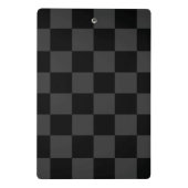 Klassiek Modern Zwart & Rokerig Zwart Checkerboard Mini Klembord (Achterkant)