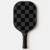 Klassiek Modern Zwart & Rokerig Zwart Checkerboard Pickleball Paddle (Achterkant)