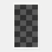 Klassiek Modern Zwart & Rokerig Zwart Checkerboard Servet (Voorkant)