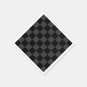 Klassiek Modern Zwart & Rokerig Zwart Checkerboard Servet (Hoek)