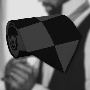 Klassiek Modern Zwart & Rokerig Zwart Checkerboard Stropdas