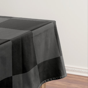 Klassiek Modern Zwart & Rokerig Zwart Checkerboard Tafelkleed