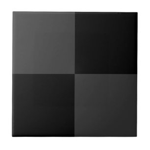 Klassiek Modern Zwart & Rokerig Zwart Checkerboard Tegeltje