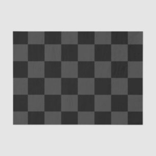 Klassiek Modern Zwart & Rokerig Zwart Checkerboard Tissuepapier