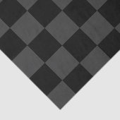 Klassiek Modern Zwart & Rokerig Zwart Checkerboard Tissuepapier (Detail)