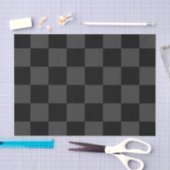 Klassiek Modern Zwart & Rokerig Zwart Checkerboard Tissuepapier (Craft)