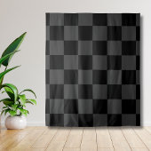 Klassiek Modern Zwart & Rokerig Zwart Checkerboard Wandkleed