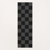Klassiek Modern Zwart & Rokerig Zwart Checkerboard Yogamat (Voorkant)