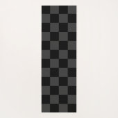 Klassiek Modern Zwart & Rokerig Zwart Checkerboard Yogamat (Achterkant)