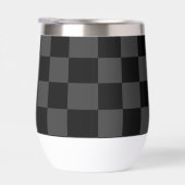 Klassiek modern zwart & rokerig zwart dambordpatro (Rechts)