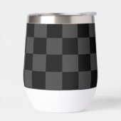 Klassiek modern zwart & rokerig zwart dambordpatro (Links)