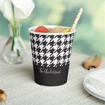 Klassiek modern zwart-wit houndstooth