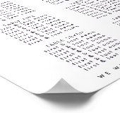 Klassiek modern zwart-wit trouwbord poster (Hoek)