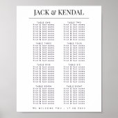 Klassiek modern zwart-wit trouwbord poster (Voorkant)