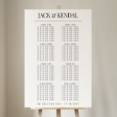 Klassiek modern zwart-wit trouwteken poster