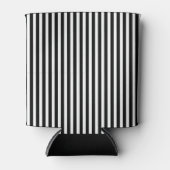 Klassiek Modern Zwart-Wit Verticaal Gestreept Blikjeskoeler (Voorkant)