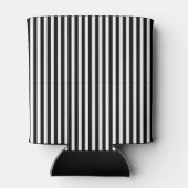 Klassiek Modern Zwart-Wit Verticaal Gestreept Blikjeskoeler (Achterkant)