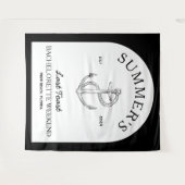 Klassiek moderne elegante zwarte vrijgezellenfeest wandkleed (Voorkant (horizontaal))