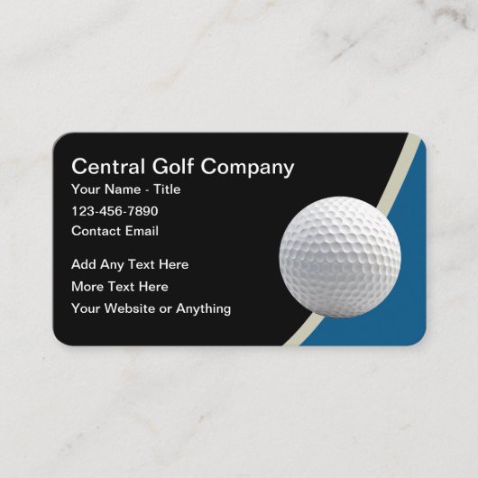 Klassiek moderne golfbedrijf visitekaartje (Voorkant)