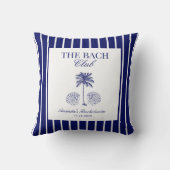 Klassiek Moderne Navy Strand Bruidsmeisjes Club Kussen (Achterkant)