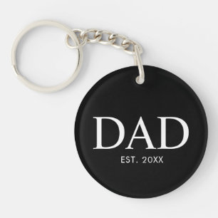 Klassiek Moderne Papa Oprichtingsjaar Sleutelhanger