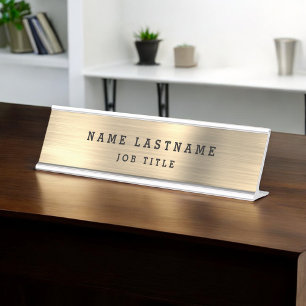 Klassiek moderne zakelijke gouden professional bureau naambordje
