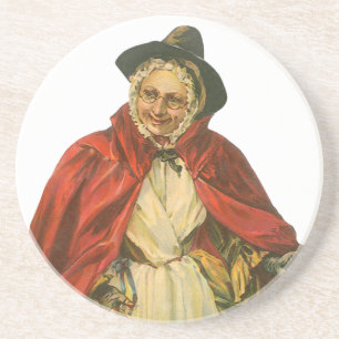 Klassiek Moeder de Gans Oud-Victoriaans Verhalenbo Zandsteen Onderzetter