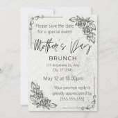 Klassiek, Moederschap Koesteren, Moederdag Brunch Kaart (Voorkant)