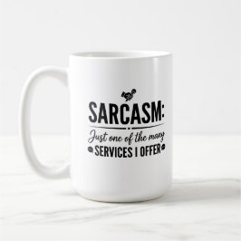 Klassiek mok sarcasme koffie ontwerp