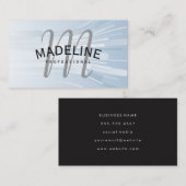 Klassiek monogram | Achtergrond richtingslijnen Visitekaartje (Voorkant / Achterkant)