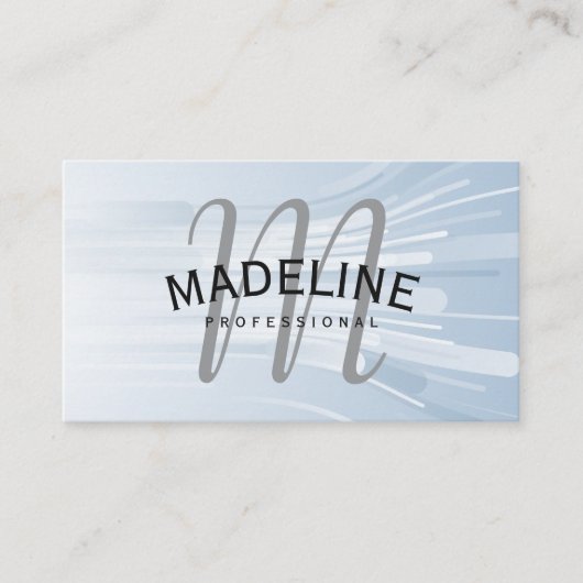 Klassiek monogram | Achtergrond richtingslijnen Visitekaartje (Voorkant)