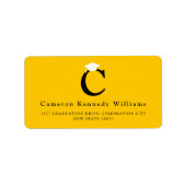 Klassiek monogram Afstudeerder Modern Afstuderen A Etiket (Voorkant)