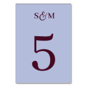 Klassiek Monogram Ampersand Periwinkle Bruiloft Kaart (Achterkant)
