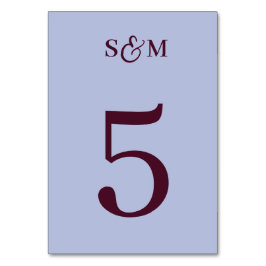 Klassiek Monogram Ampersand Periwinkle Bruiloft Kaart