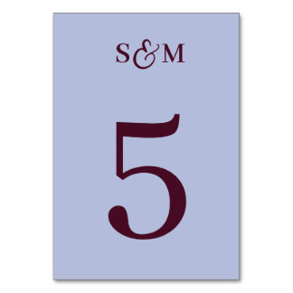 Klassiek Monogram Ampersand Periwinkle Bruiloft Kaart