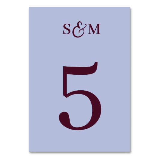 Klassiek Monogram Ampersand Periwinkle Bruiloft Kaart (Voorkant)