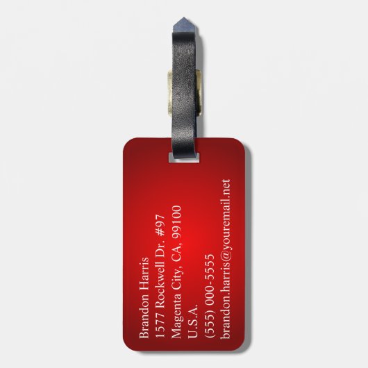 Klassiek Monogram Bagagelabel (Achterkant verticaal)