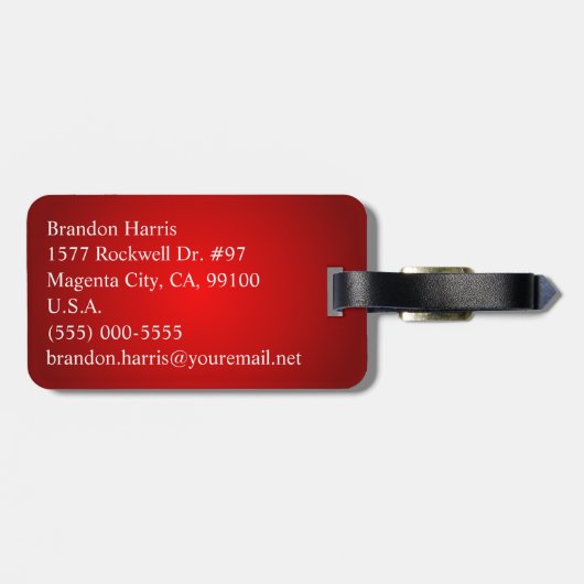 Klassiek Monogram Bagagelabel (Achterkant horizontaal)