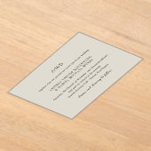 Klassiek Monogram Beige Formele Elegante Bruiloft Acryl Uitnodigingen (Laagn)