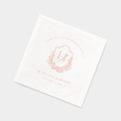 Klassiek Monogram | Bloemrijke Boho Bruiloft Folie Servetten (Links)