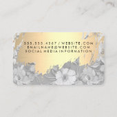 Klassiek monogram blokpatroon met Faux Gold Borhed Visitekaartje (Achterkant)