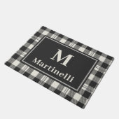 Klassiek Monogram Buffalo Plaid Deurmat Design (Schuin)