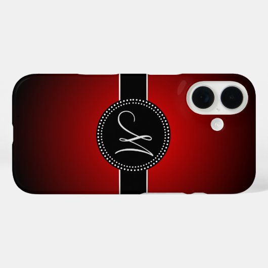 klassiek monogram Case-Mate iPhone case (Achterkant (horizontaal))
