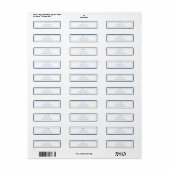 Klassiek Monogram Donker Marineblauwe Rand Adres Etiket (Full Sheet)