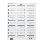 Klassiek Monogram Donker Marineblauwe Rand Adres Etiket (Full Sheet)