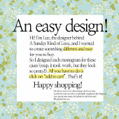 KLASSIEK MONOGRAM EEN BABY BLAUW BLOEM BOTANISCH Case-Mate iPhone CASE