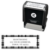 Klassiek monogram Eenvoudig retouradres Naam afges Zelfinktende Stempel (In situ)